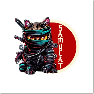 I'm not samurai I'm samucat Posters and Art